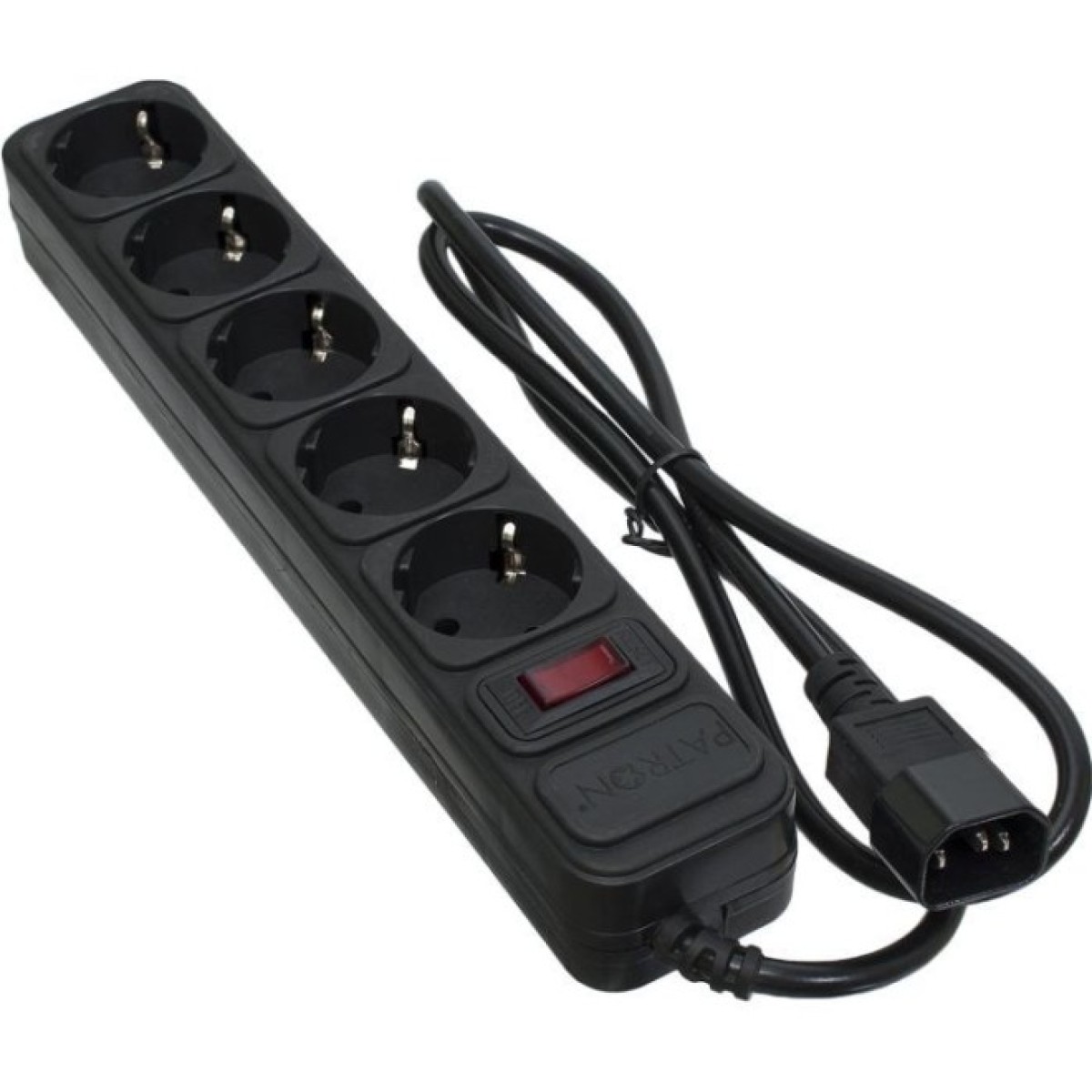 Мережевий фільтр живлення Patron 1 m3*1mm2 (SP-1053U) 5 розеток BLACK (EXT-PN-SP-1053U) 256_256.jpg
