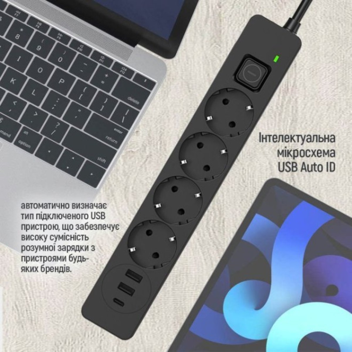 Мережевий фільтр живлення ColorWay CW-CHE432PDB, 4 розетки/3USB 2M (CW-CHE432PDB) 98_98.jpg - фото 9