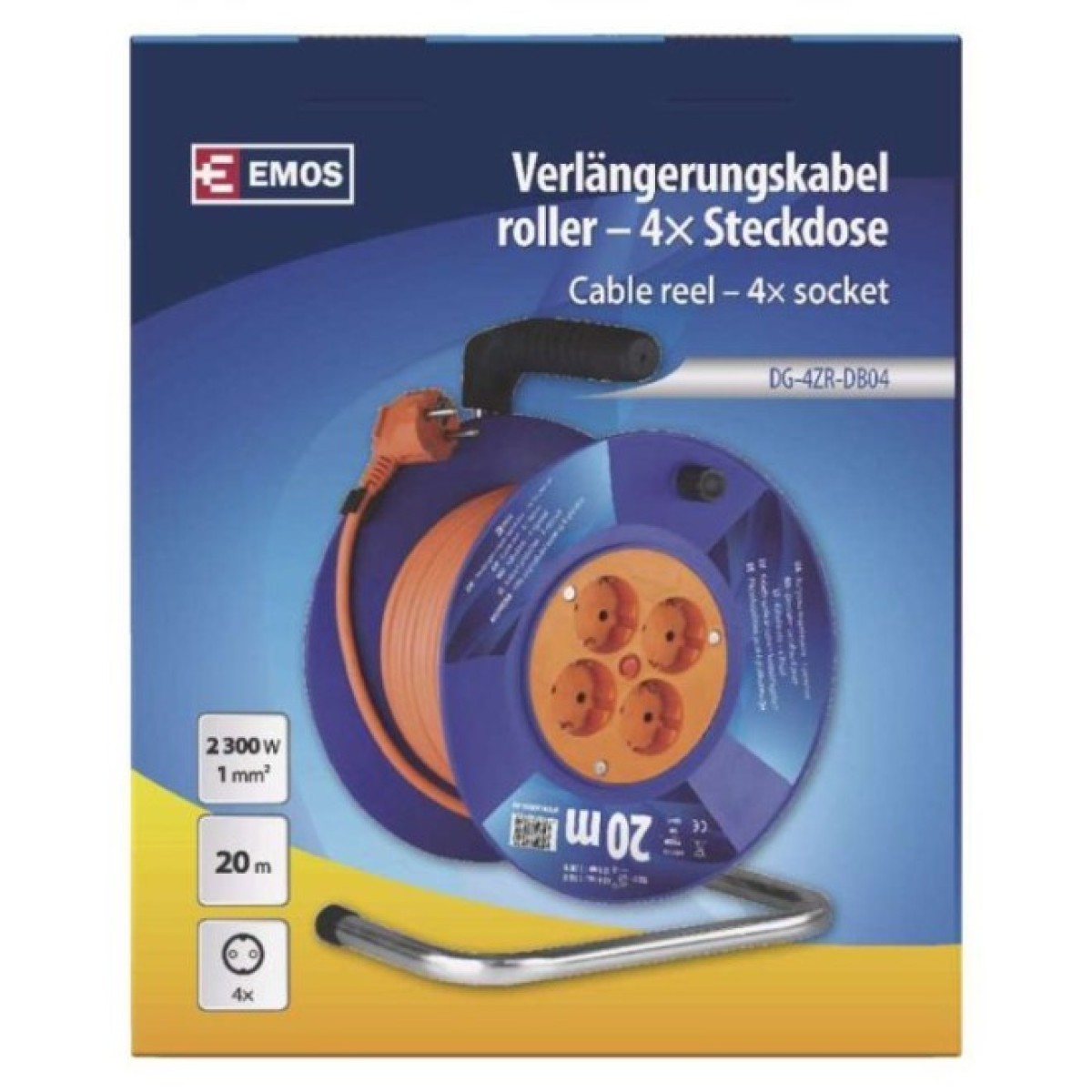 Мережевий подовжувач EMOS катушка 4 роз., 20 м (P09220) 98_98.jpg - фото 2
