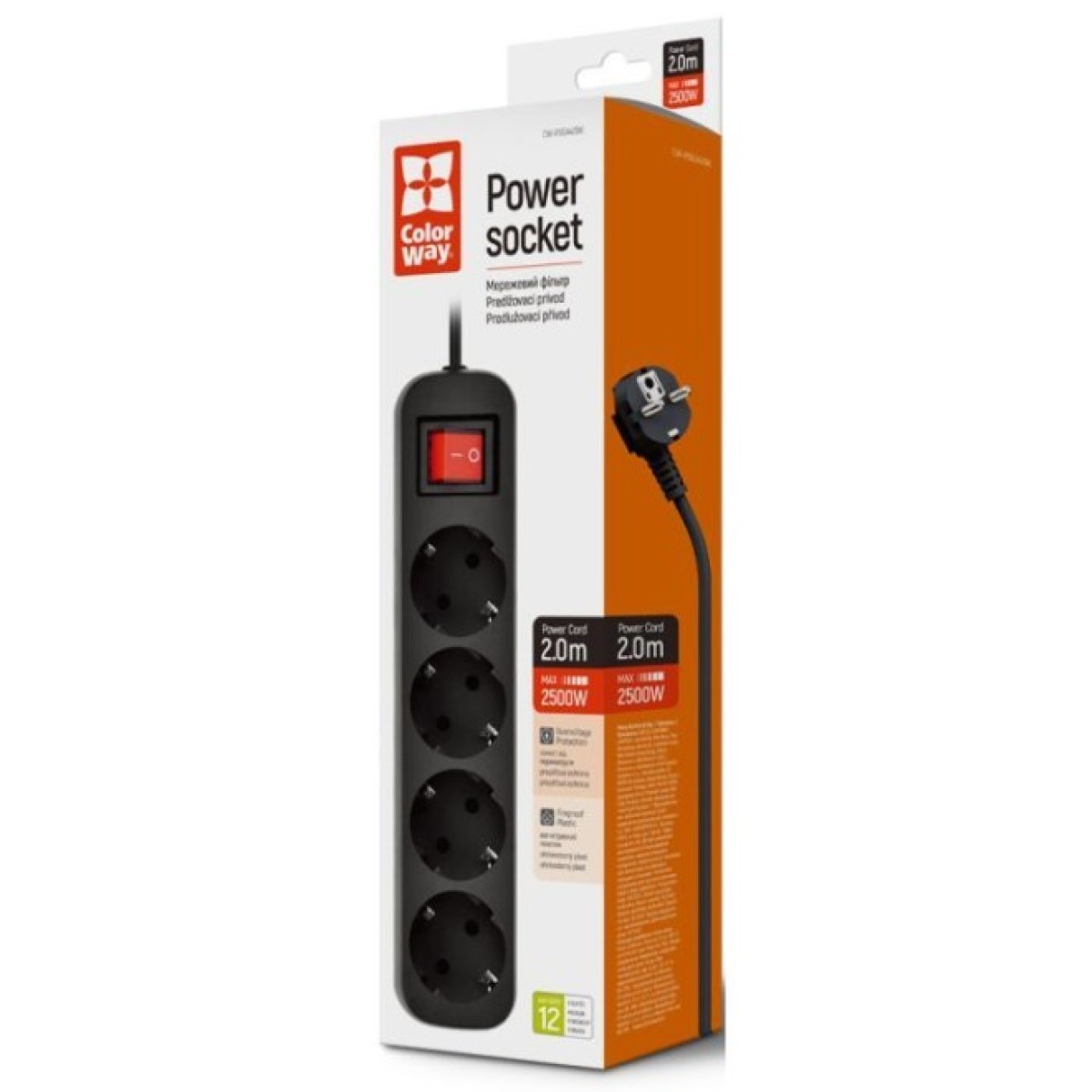 Мережевий фільтр живлення ColorWay CW-PSEA42BK /2M black (CW-PSEA42BK) 98_98.jpg - фото 5