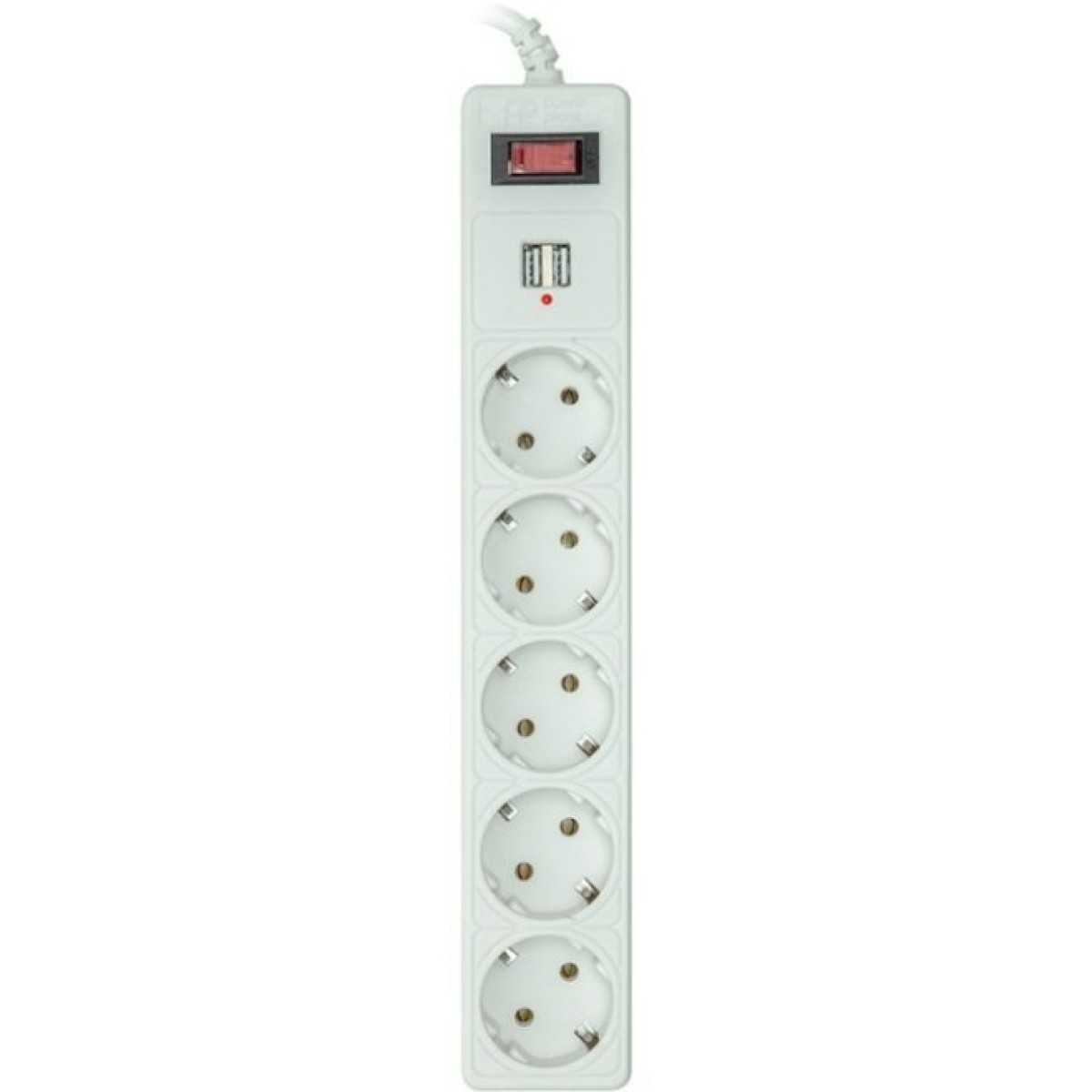 Мережевий фільтр живлення PowerPlant 5м, 5 розеток, USB 2.1A (JY-1056U/5) (PPSA10M50S5U) 98_98.jpg - фото 3