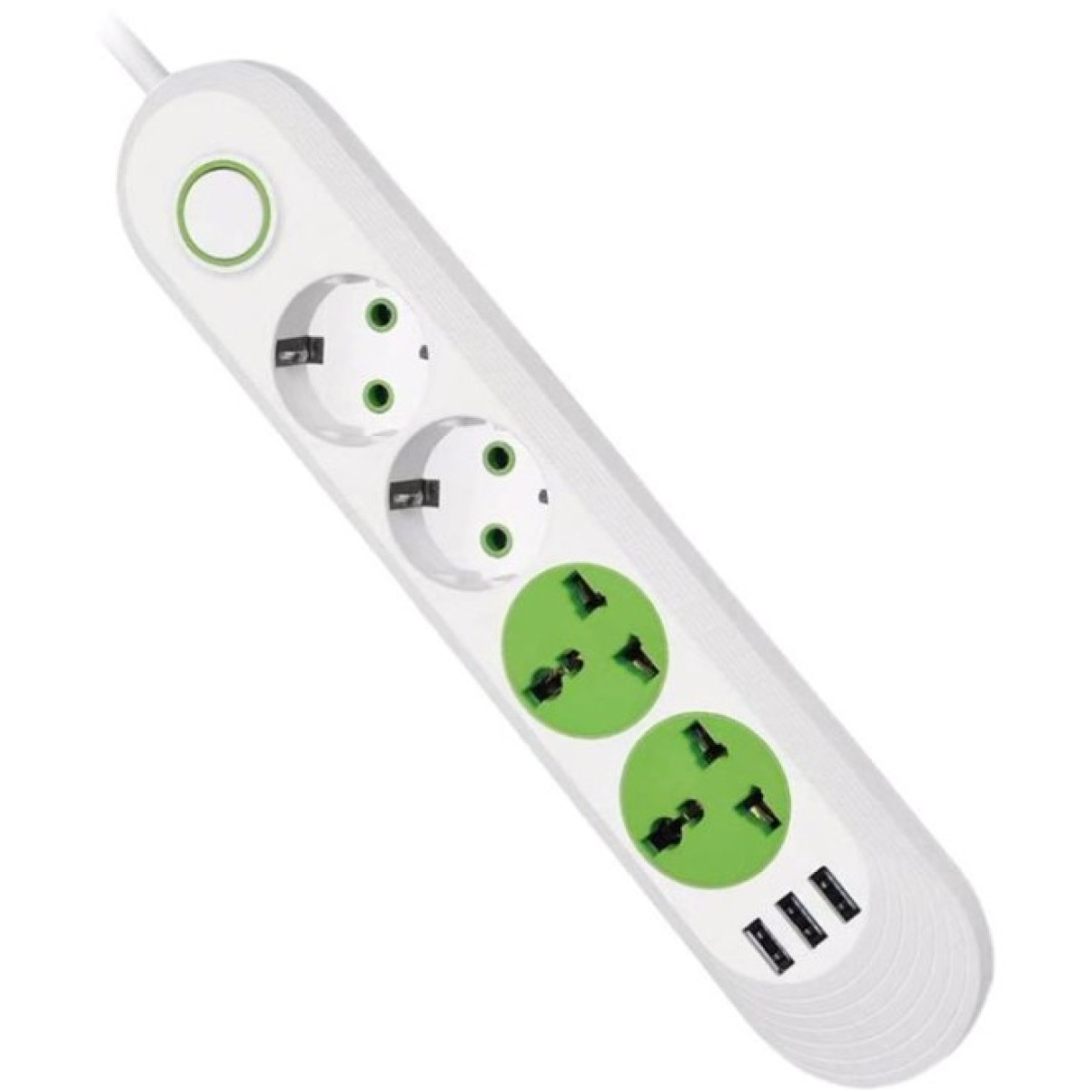 Мережевий фільтр живлення Voltronic F01U, 2роз EU + 2роз Universal, 3*USB White (F01U-White) 256_256.jpg
