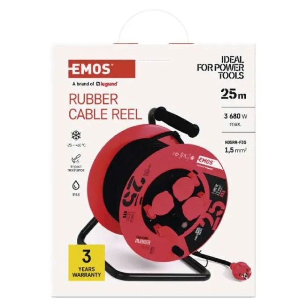 Мережевий подовжувач EMOS катушка 4 роз., 25 м (P08225) 98_98.jpg - фото 4