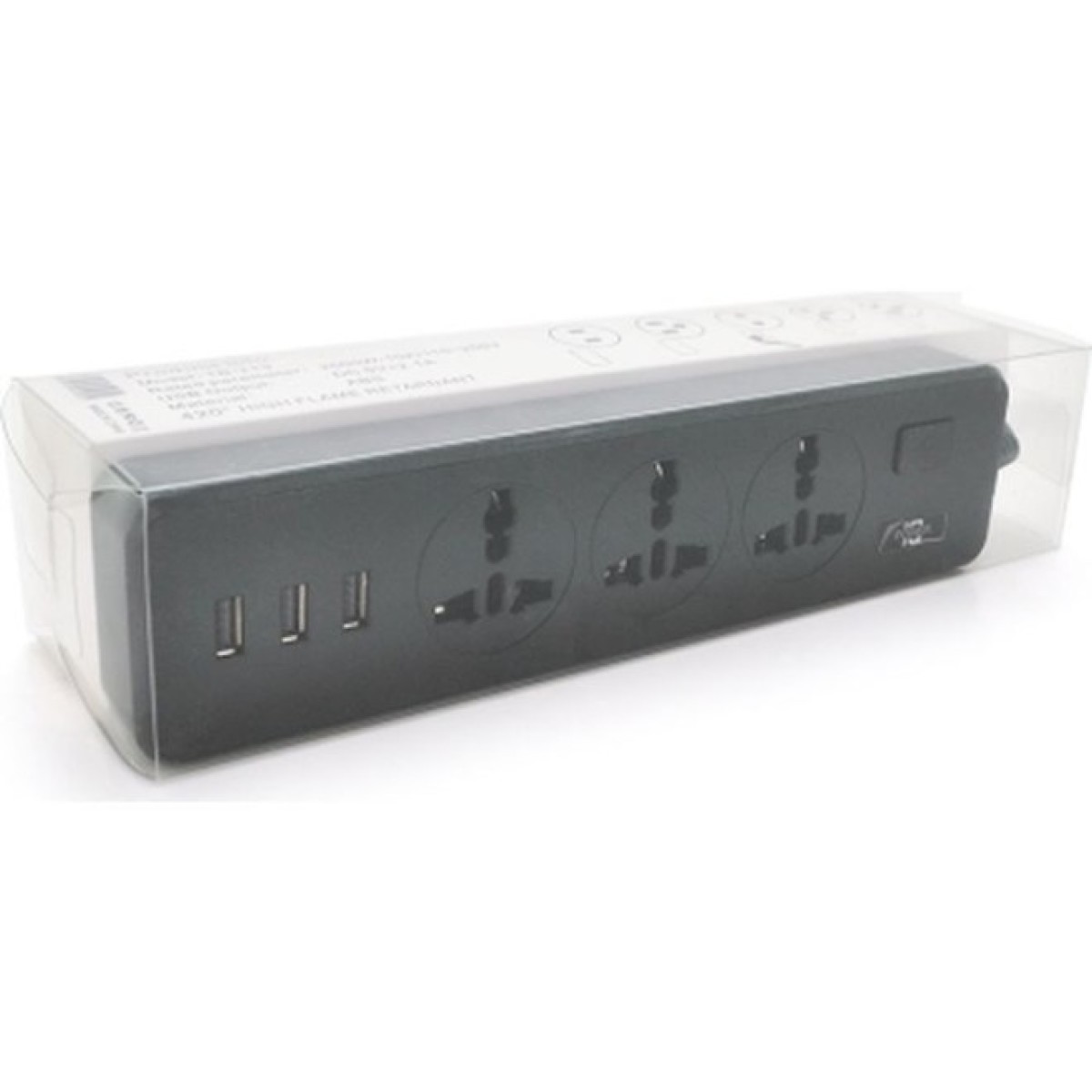 Мережевий фільтр живлення Voltronic TВ-Т13, 3роз, 3*USB Black (ТВ-Т13-Black) 98_98.jpg - фото 2