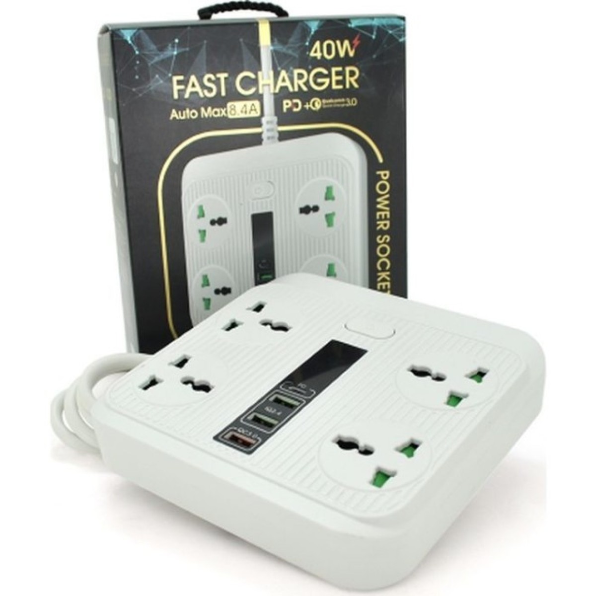 Мережевий фільтр живлення Voltronic TВ-Т18, 4роз, 2*USB+PD White (OS-Т18-White) 98_98.jpg - фото 2