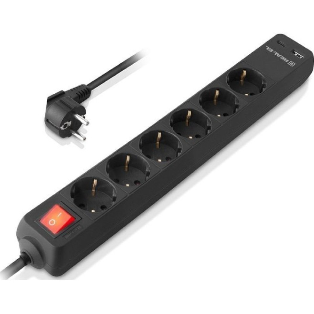 Мережевий подовжувач REAL-EL RS-PROTECT 605 3m, black (EL122300041) 98_98.jpg - фото 5