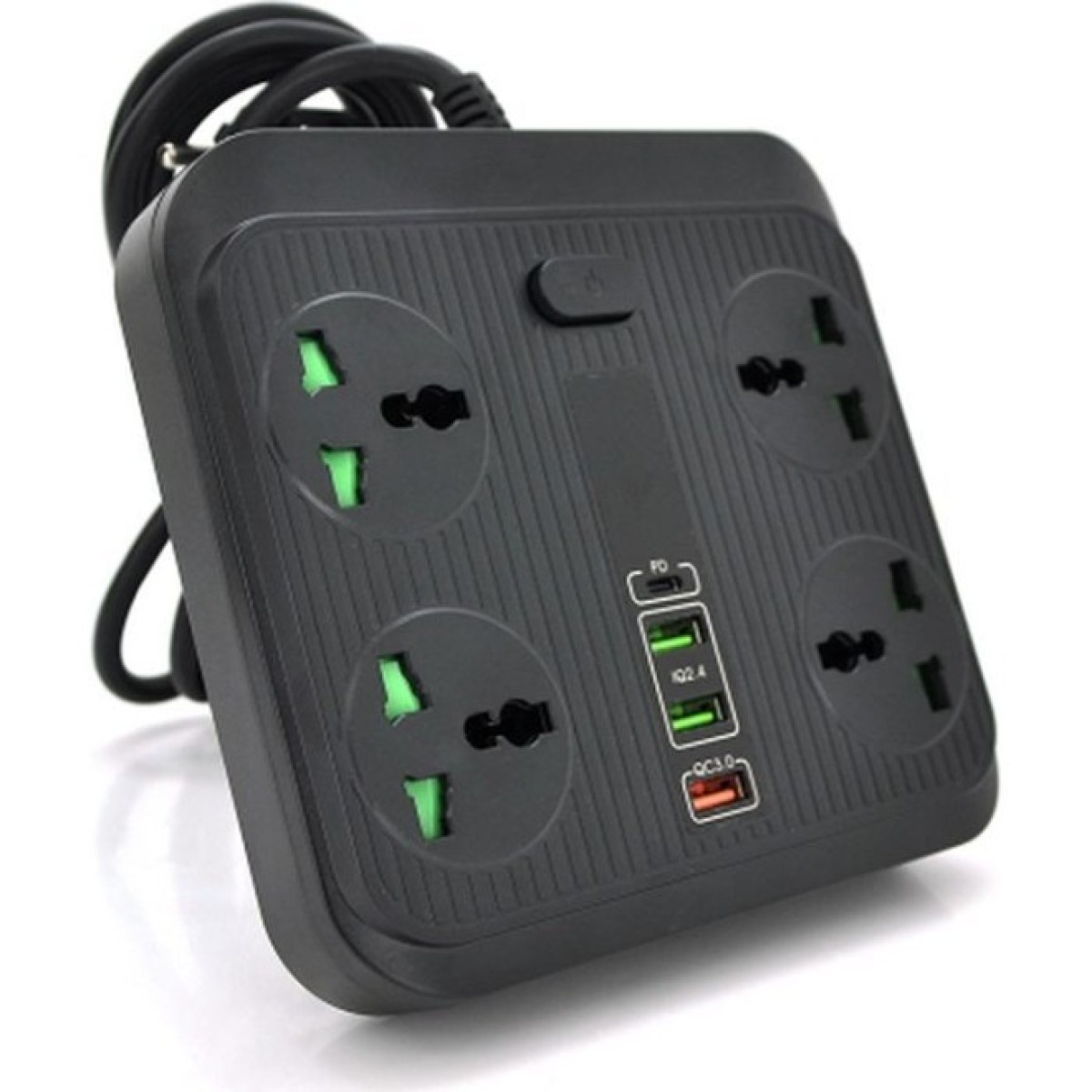 Мережевий фільтр живлення Voltronic TВ-Т18, 4роз, 2*USB+PD Black (OS-Т18-Black) 256_256.jpg