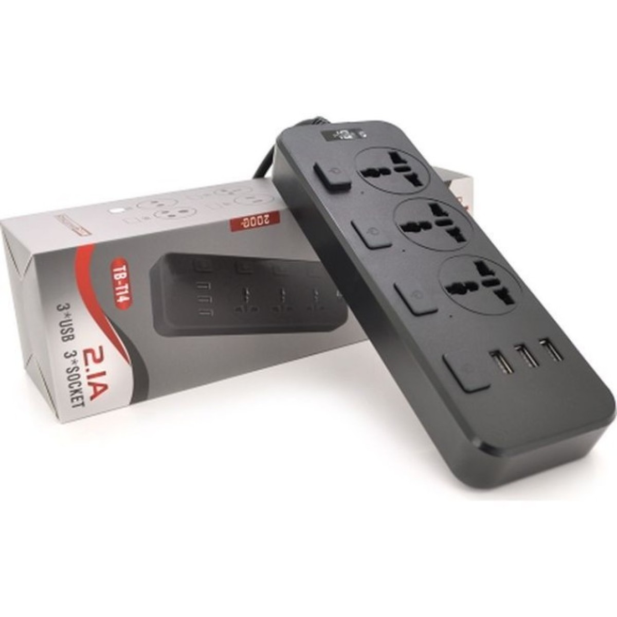 Мережевий фільтр живлення Voltronic TВ-Т14, 3роз, 3*USB Black (ТВ-Т14-Black) 98_98.jpg - фото 2
