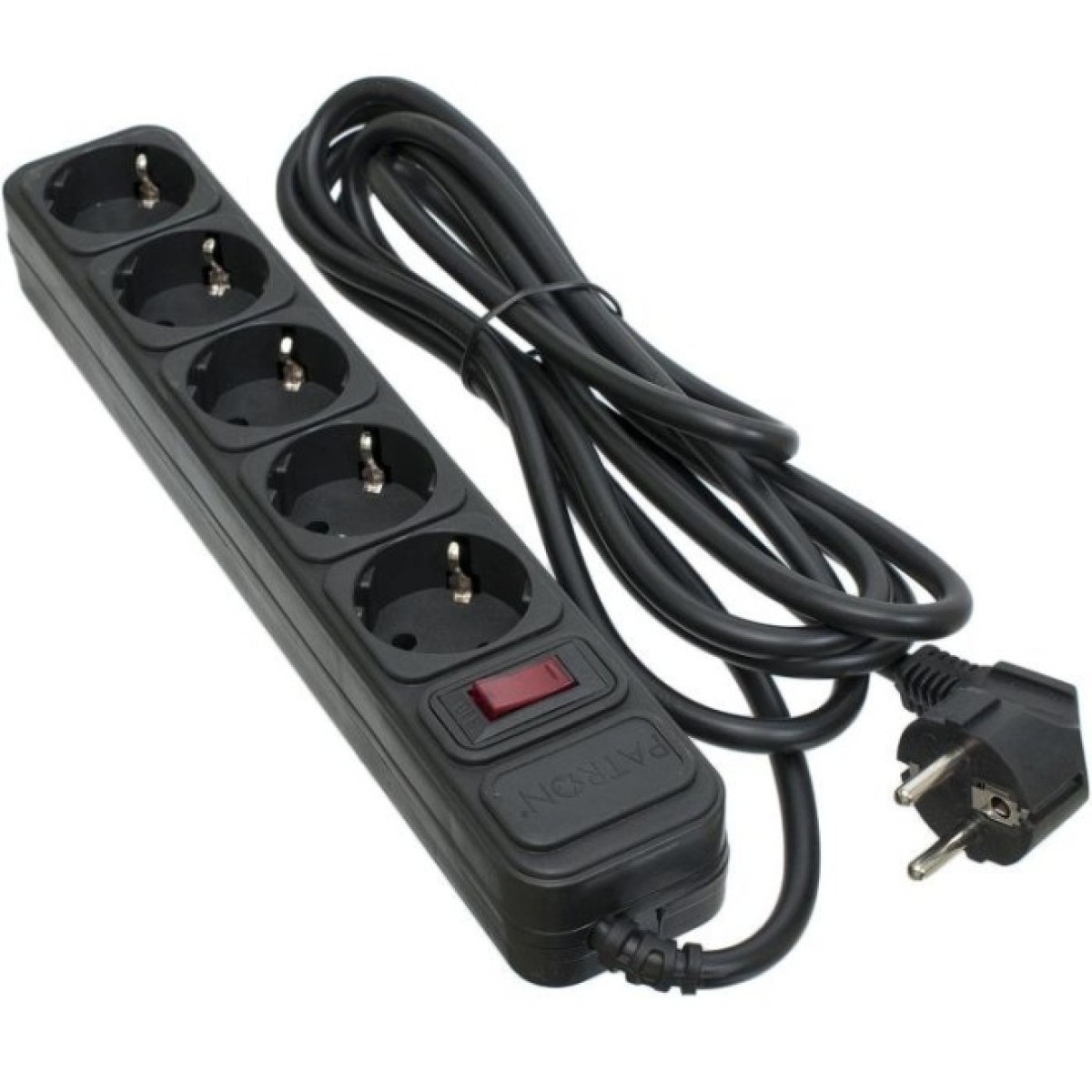 Мережевий фільтр живлення Patron 3.0 m3*1.5mm2 (SP-1653) 5 розеток BLACK (EXT-PN-SP-1653) 256_256.jpg