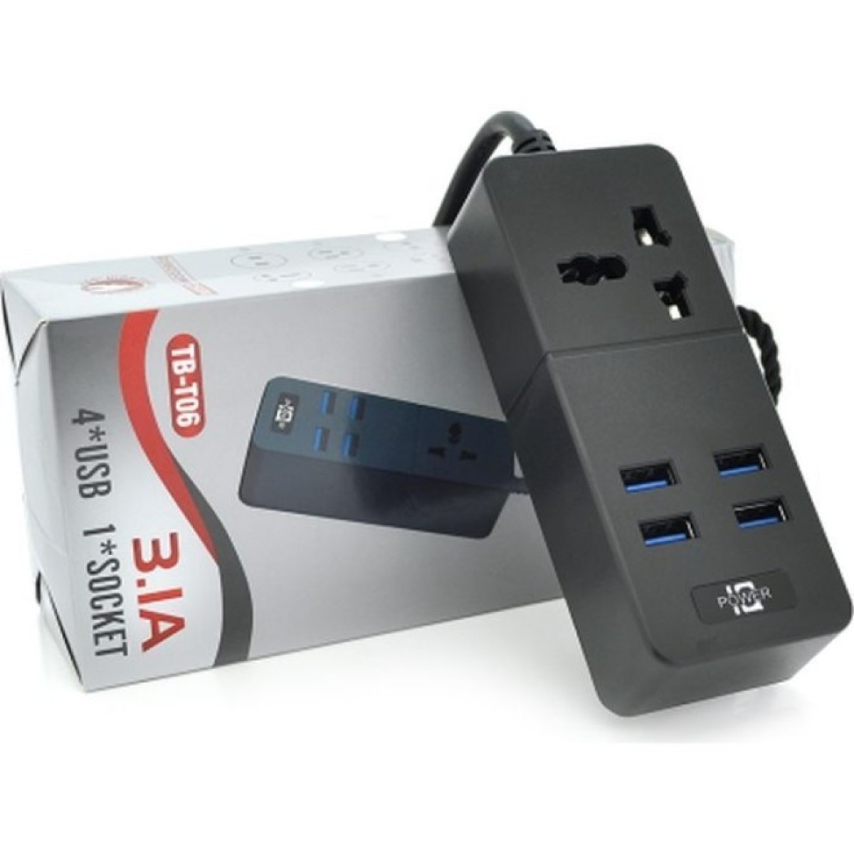 Мережевий фільтр живлення Voltronic TВ-Т05, 1роз, 4*USB Black (ТВ-Т06-Black) 98_98.jpg - фото 2
