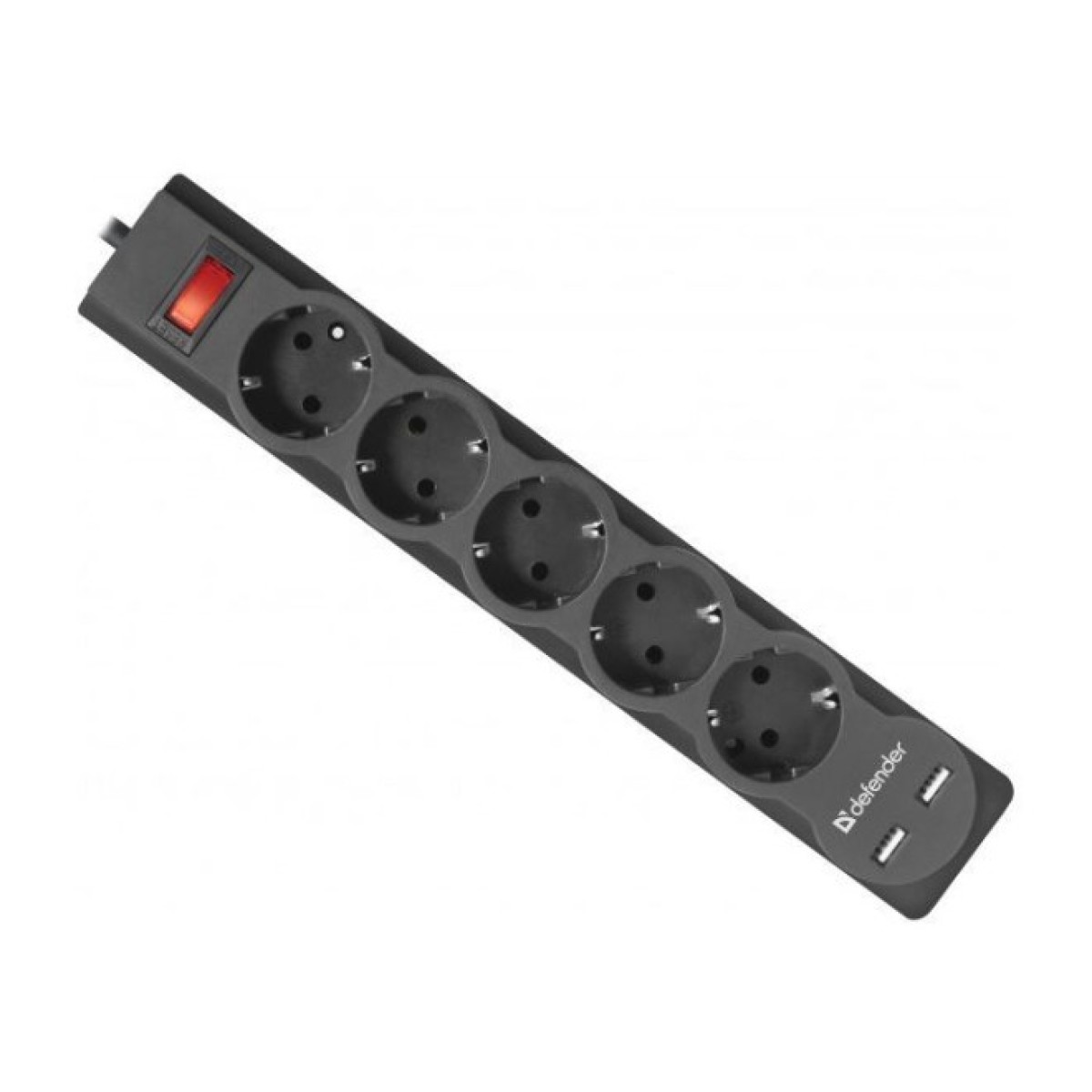 Сетевой фильтр питания Defender DFS 751, 1.8m, 5роз., 2xUSB (99751) 256_256.jpg