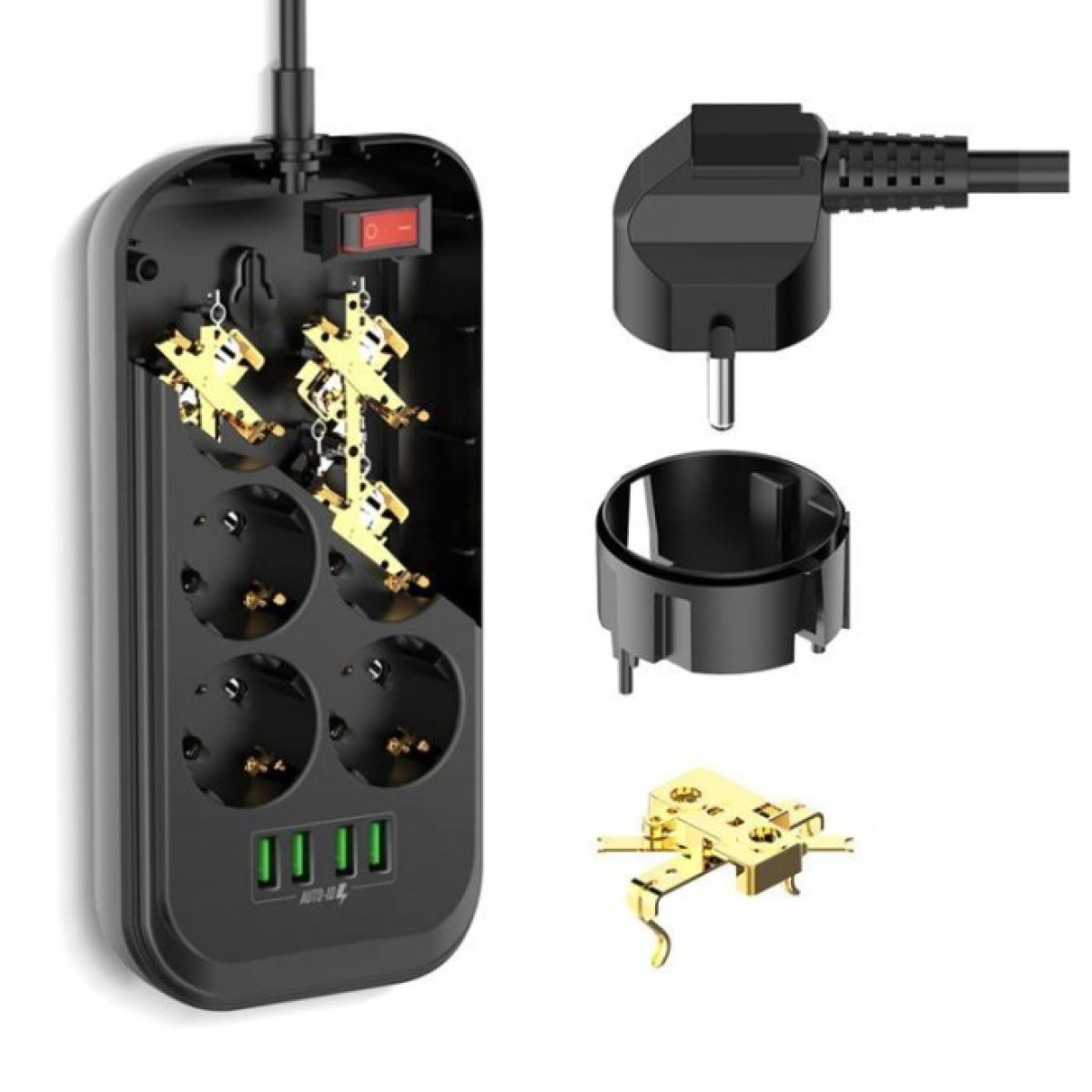 Мережевий фільтр живлення ColorWay CW-CHE64B, 6 розеток/4USB Black (CW-CHE64B) 98_98.jpg - фото 10