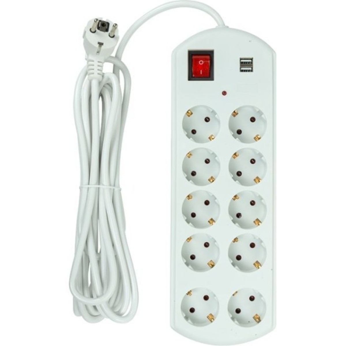 Мережевий фільтр живлення PowerPlant 5м, 10 розеток, USB, євро, 100% мідь (YS-N6065/5) (EX610556) 98_98.jpg - фото 2