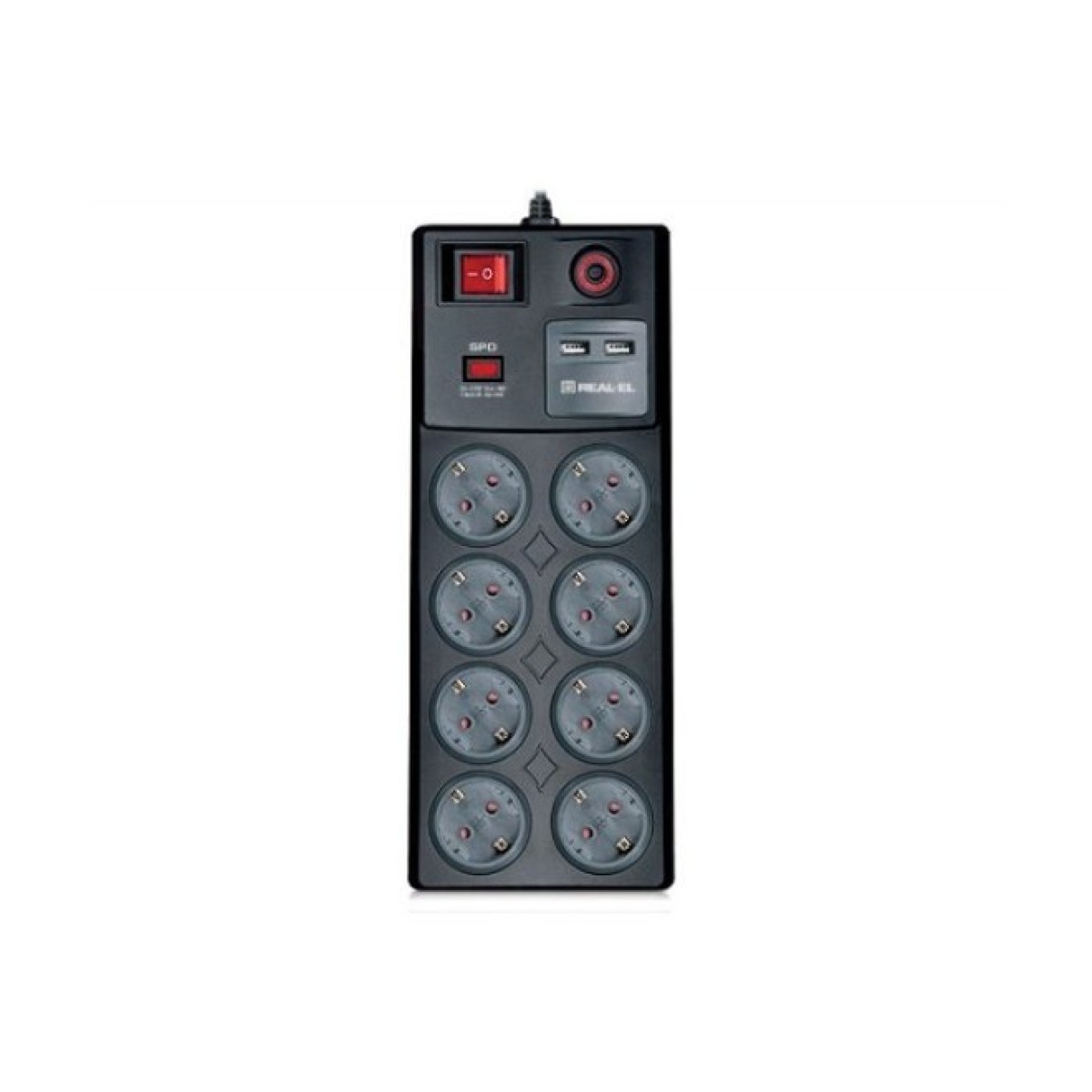 Мережевий фільтр живлення REAL-EL RS-8F USB CHARGE 3m, black (EL122300004) 256_256.jpg