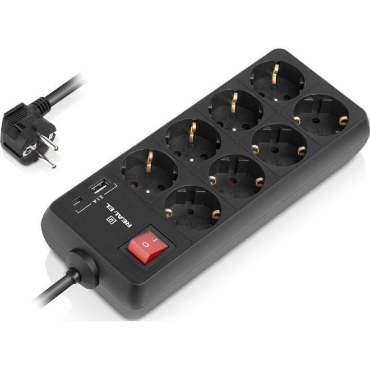Мережевий подовжувач REAL-EL RS-PROTECT 805 5m, black (EL122300043) 98_98.jpg - фото 9