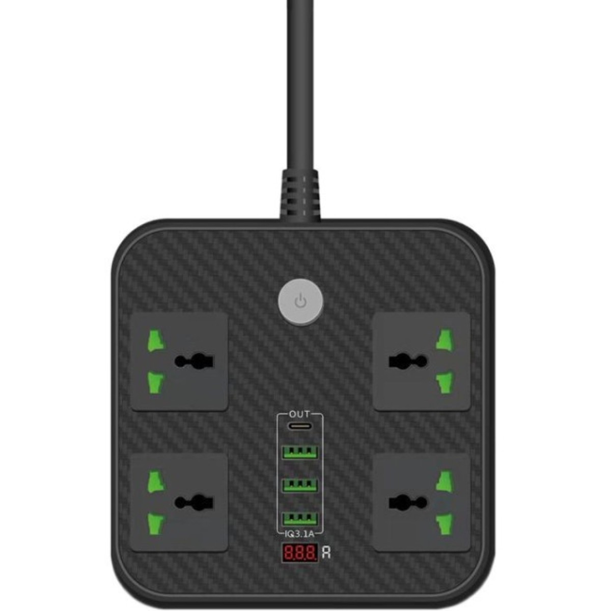 Мережевий фільтр живлення Voltronic TВ-Т90, 4роз, 3*USB Black (ТВ-Т90-Black) 256_256.jpg