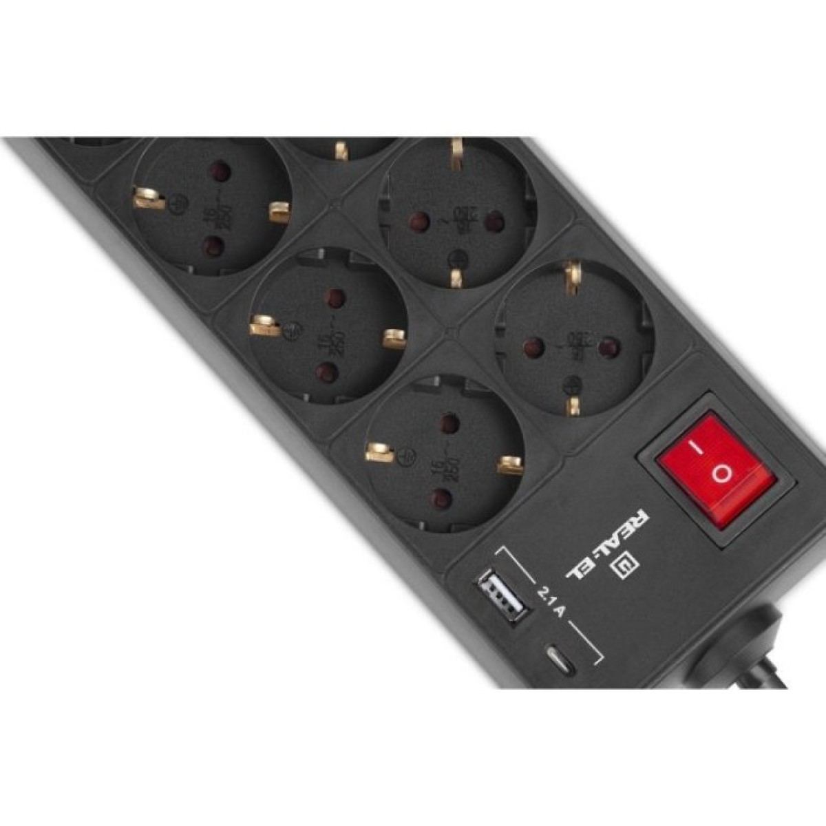 Мережевий подовжувач REAL-EL RS-PROTECT 805 1.8m, black (EL122300042) 98_98.jpg - фото 8