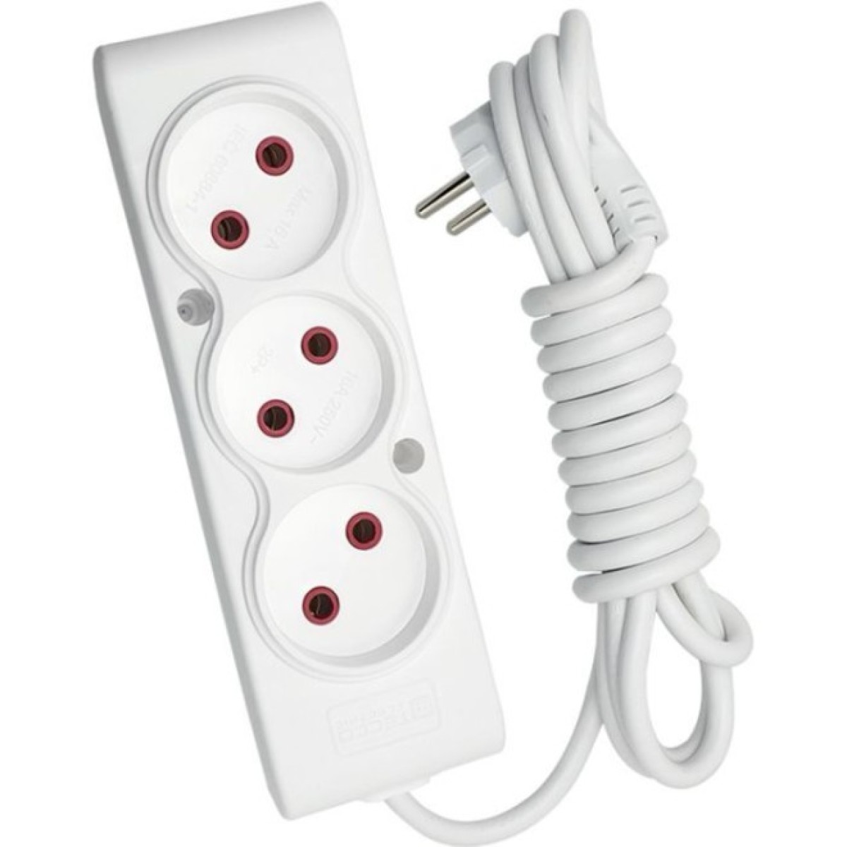 Мережевий подовжувач TECCO 3м 3 поста white (8681277841897) 256_256.jpg