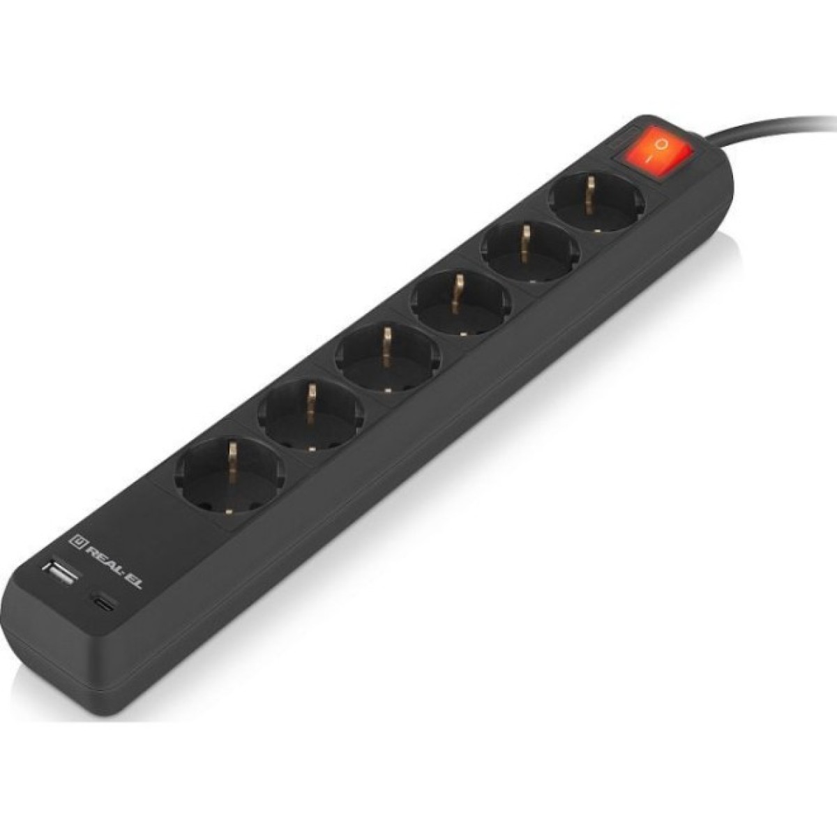 Мережевий подовжувач REAL-EL RS-PROTECT 605 3m, black (EL122300041) 98_98.jpg - фото 8
