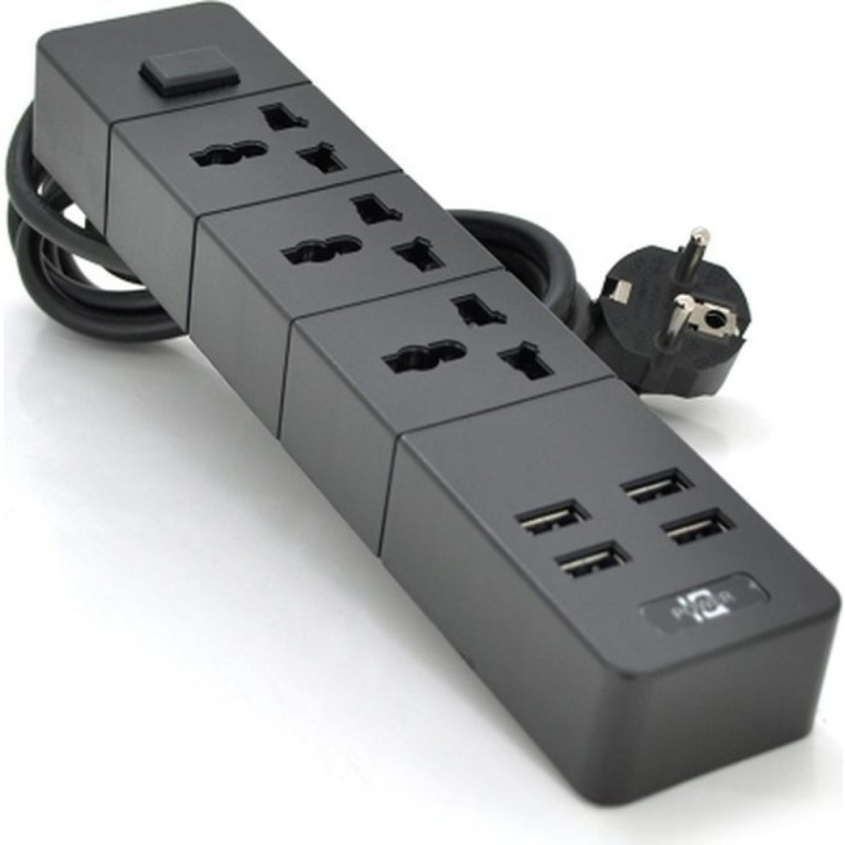 Мережевий фільтр живлення Voltronic TВ-Т08, 3роз, 4*USB Black (ТВ-Т08-Black) 256_256.jpg