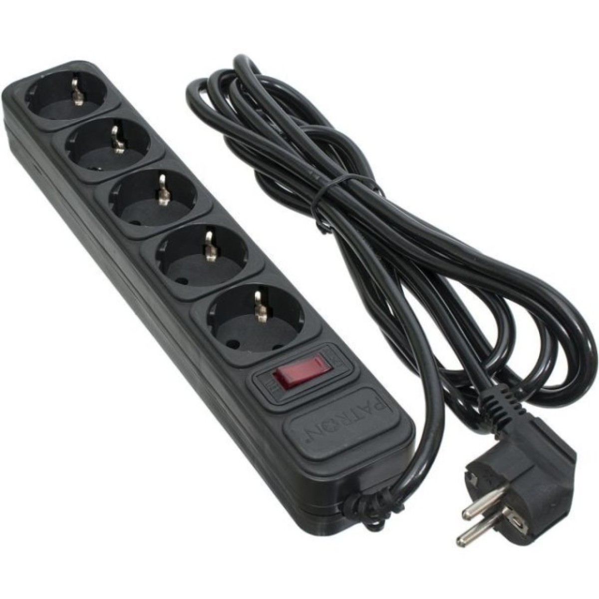 Мережевий фільтр живлення Patron 3.0 m3*1mm2 (SP-1053) 5 розеток BLACK (EXT-PN-SP-1053) 256_256.jpg