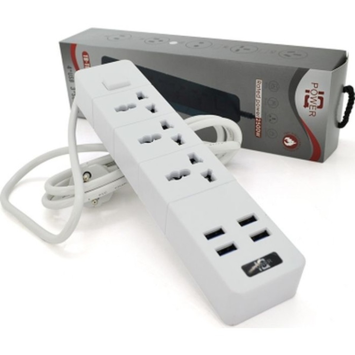 Мережевий фільтр живлення Voltronic TВ-Т08, 3роз, 4*USB White (ТВ-Т08-White) 98_98.jpg - фото 2