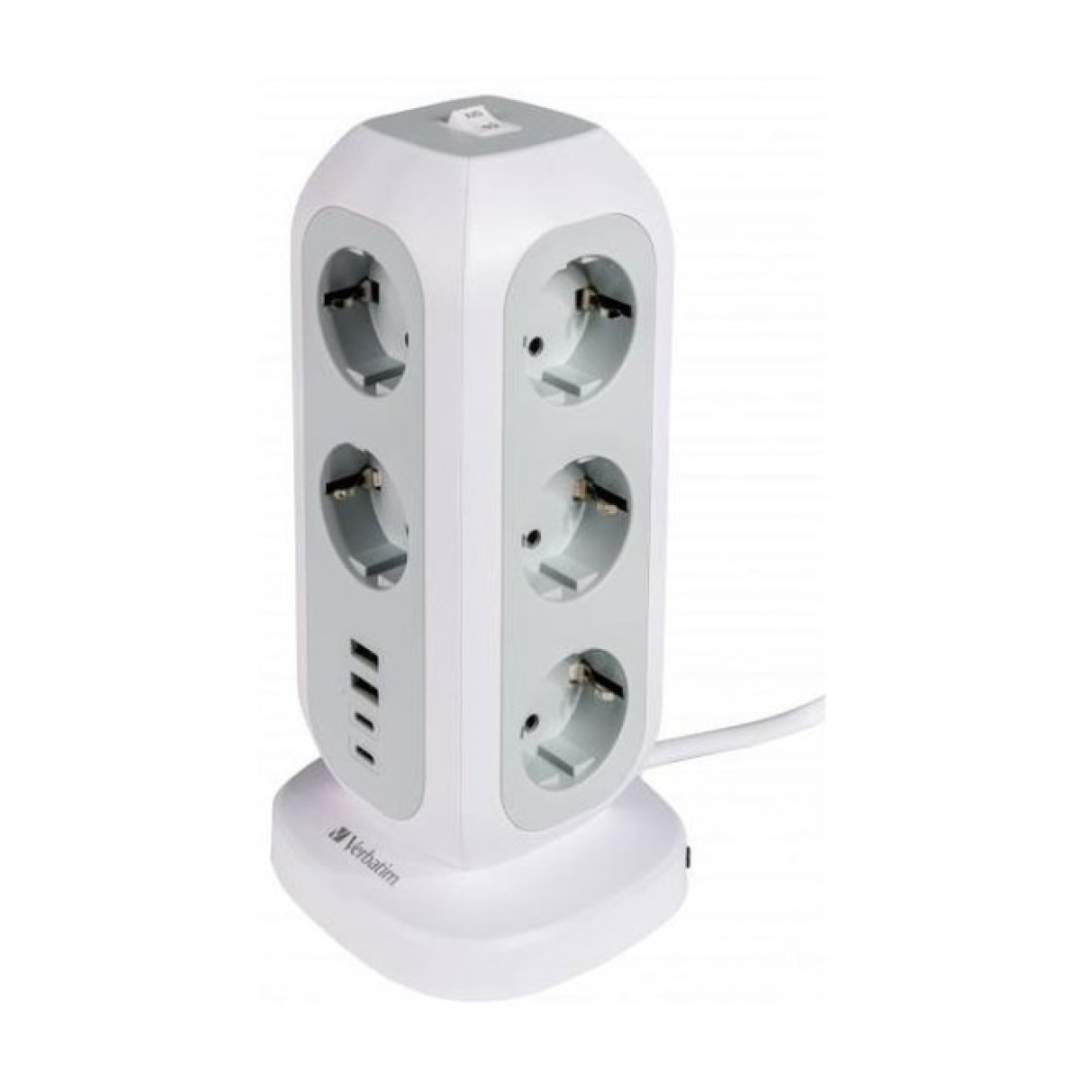 Мережевий фільтр живлення Verbatim 11 розеток, 2 x USB-C та 2 x USB-A (49547) 98_98.jpg - фото 6