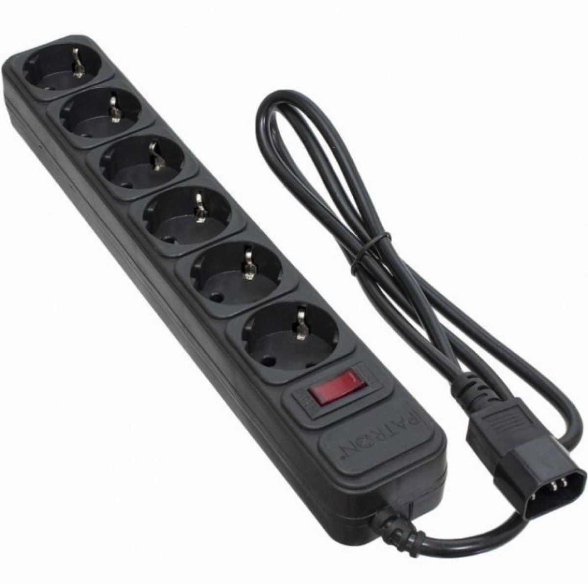 Мережевий фільтр живлення Patron 1 m3*1mm2 (SP-1063U) 6 розеток BLACK (EXT-PN-SP-1063U) 256_256.jpg