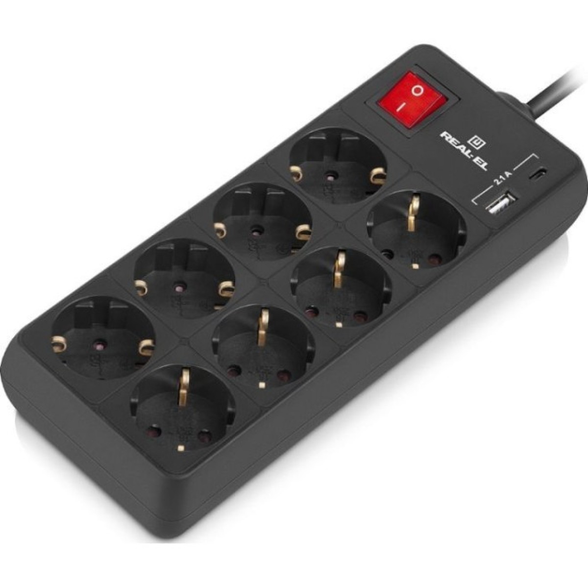 Мережевий подовжувач REAL-EL RS-PROTECT 805 1.8m, black (EL122300042) 98_98.jpg - фото 10