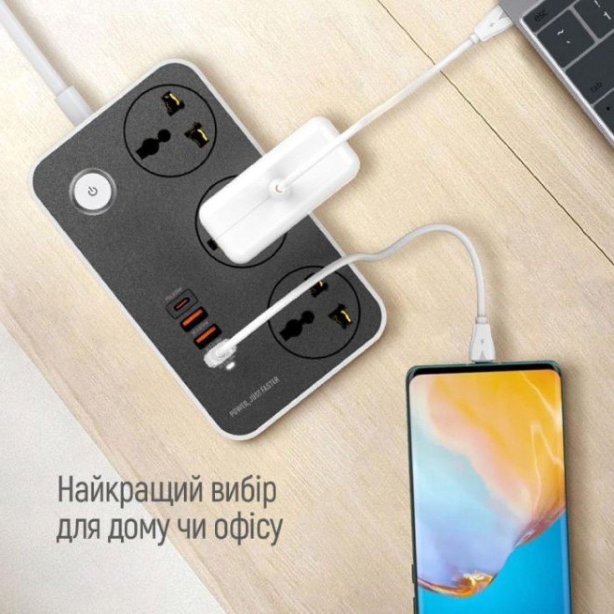 Мережевий фільтр живлення ColorWay CW-CHU34PDB, 3 розетки/4USB Black 2M (CW-CHU34PDB) 98_98.jpg - фото 10