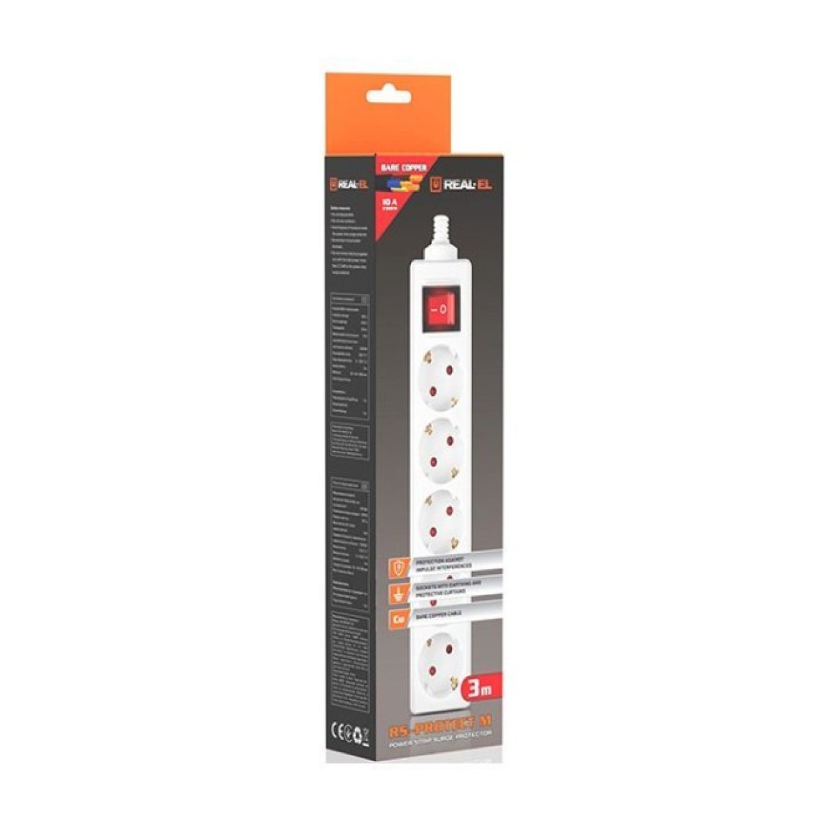 Мережевий фільтр живлення REAL-EL RS-Protect M 5m, white (EL122300029) 98_98.jpg - фото 12