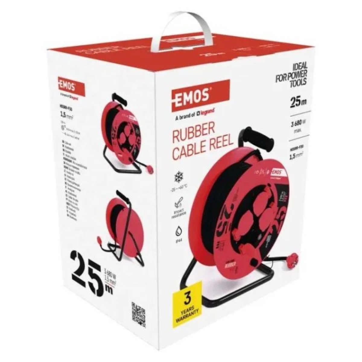 Мережевий подовжувач EMOS катушка 4 роз., 25 м (P08225) 98_98.jpg - фото 7