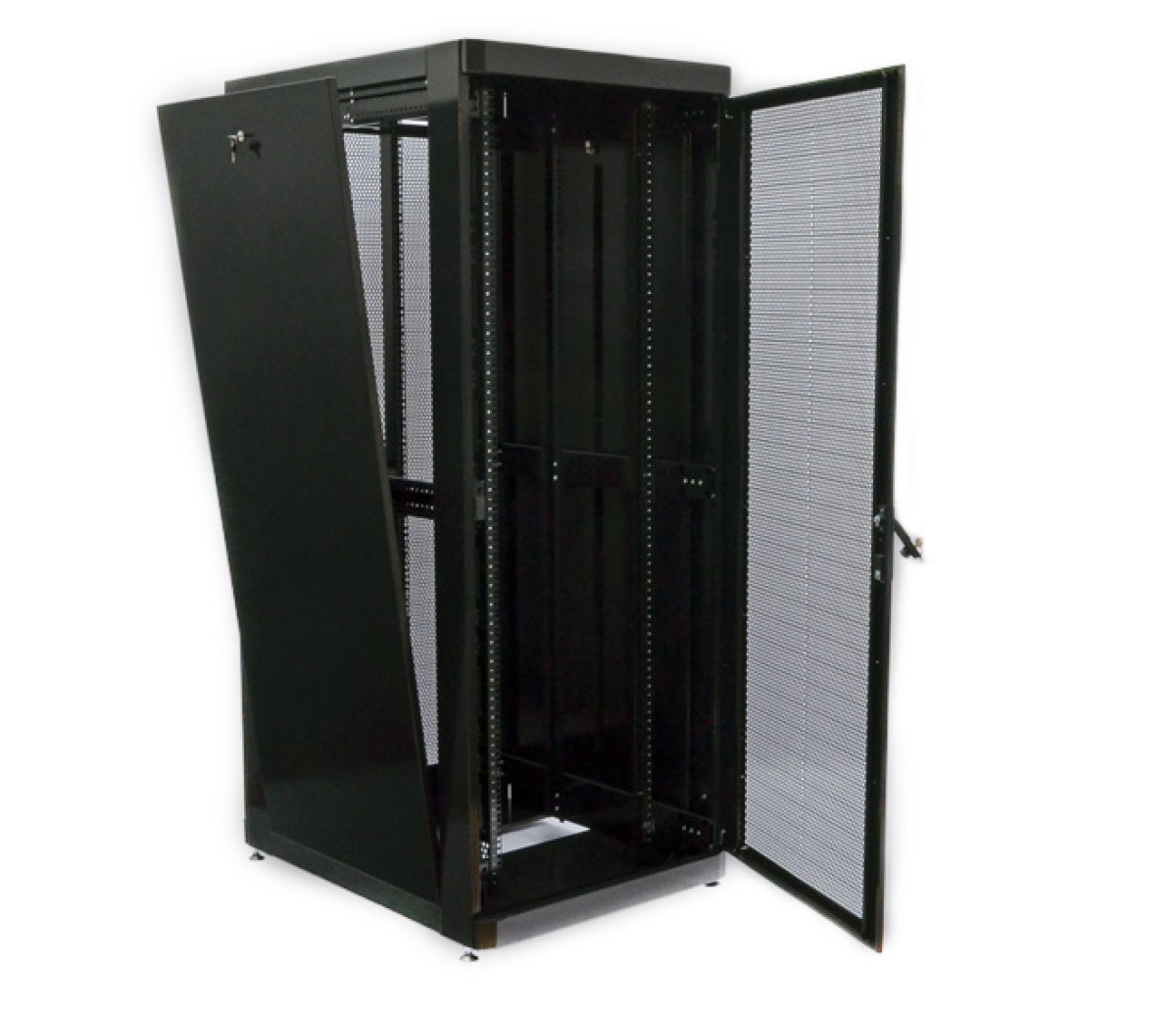 Шкаф 19" 42U, 800х1055 мм (Ш*Г), черный, перф. двери (66%) (UA-MGSE42810PB) 98_85.jpg - фото 9