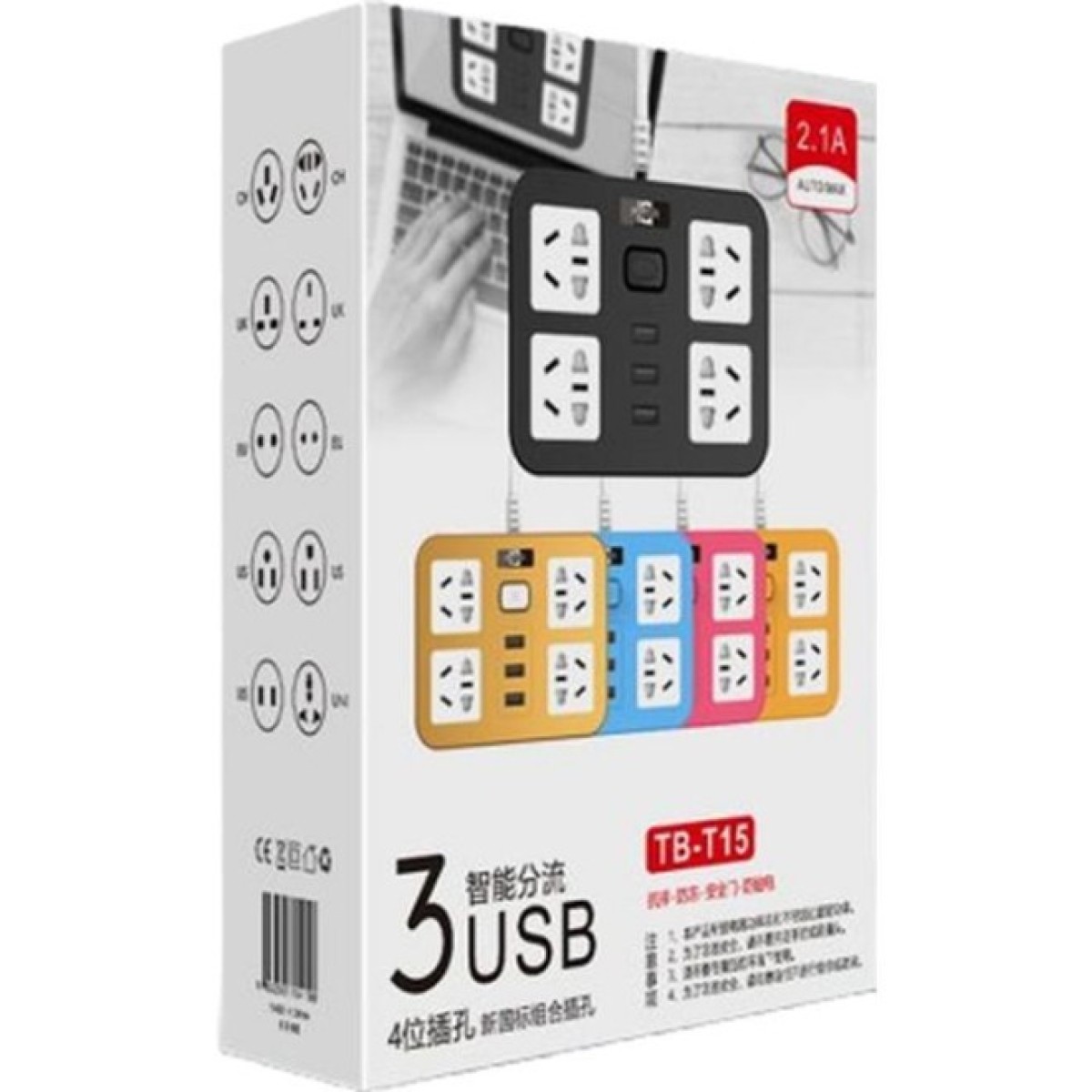 Мережевий фільтр живлення Voltronic TВ-Т15, 4роз, 3*USB Blue (ТВ-Т15-Blue) 98_98.jpg - фото 2