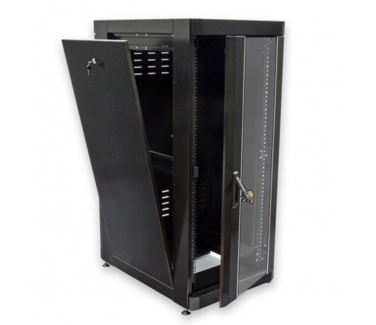 Шкаф 19" 33U, 610х865 мм (Ш*Г), усиленный, черный (UA-MGSE3368MB) 98_85.jpg - фото 2