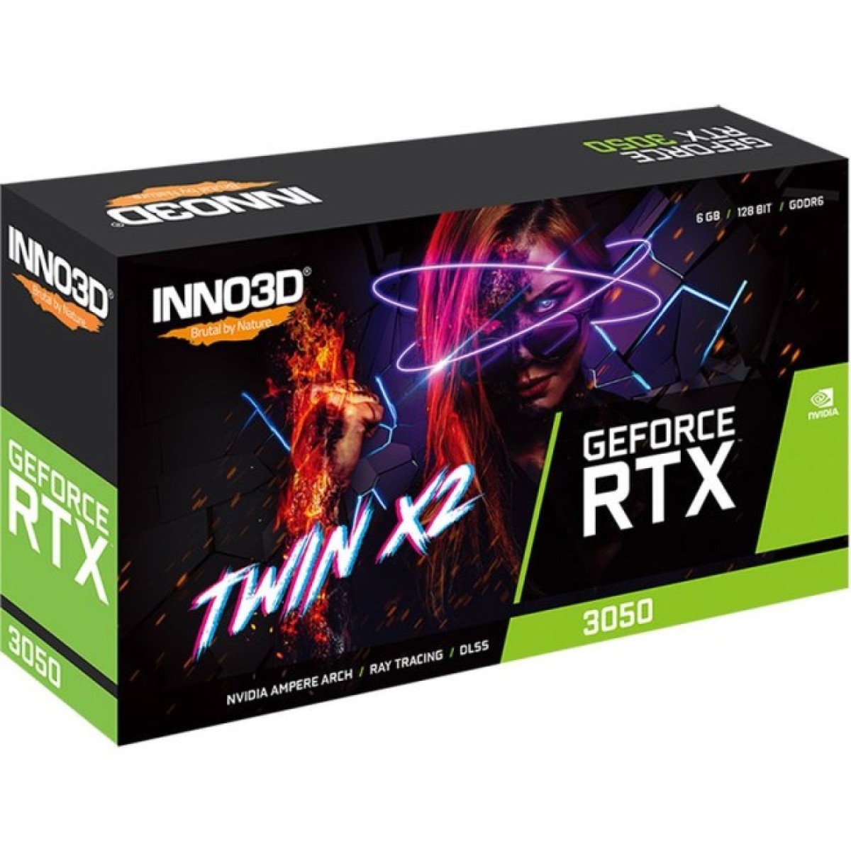 Видеокарта GeForce RTX3050 Inno3D Twin X2 V2, 6GB GDDR6 96bit PCI-E 4.0 (N30502-06D6-1880VA60) 98_98.jpg - фото 3