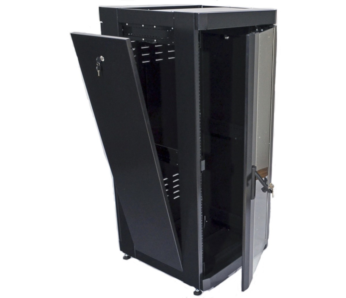 Шкаф серверный напольный 19" 33U, 610х675 мм (Ш*Г), усиленный, черный (UA-MGSE3366MB) 98_85.jpg - фото 9