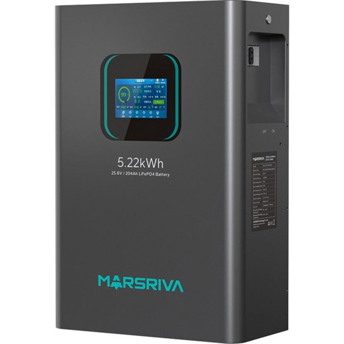 Акумуляторна батарея Marsriva LiFePO4, 25.6V/204Ah, 5.22KWH (MR-LFP24-200-WMD) 98_98.jpg - фото 1