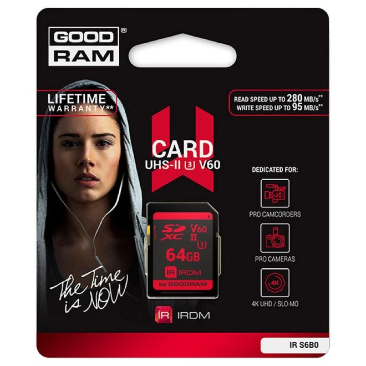 Карта пам'яти Goodram SDXC IRDM S6B0 64GB UHS-II U3 V60 (IR-S6B0-0640R11) 98_98.jpg - фото 2