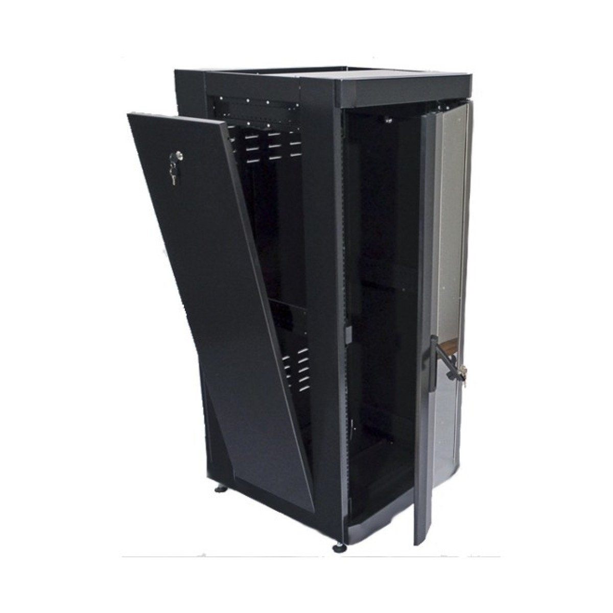 Шкаф серверный напольный 19" 24U, 610х675мм (Ш*Г), усиленный, черный (UA-MGSE2466MB) 98_98.jpg - фото 8