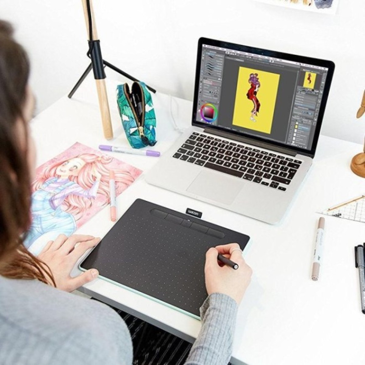 Графический планшет Wacom Intuos M Bluetooth pistachio (CTL-6100WLE-N) 98_98.jpg - фото 6