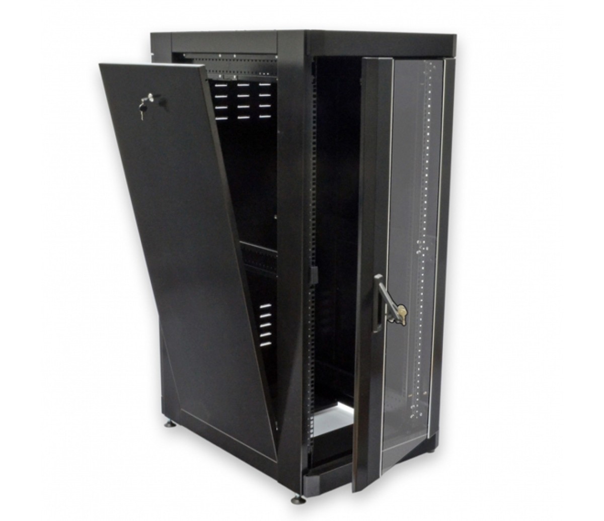 Шкаф серверный напольный 19" 18U, 610х865 мм (Ш*Г), усиленный, черный (UA-MGSE1868MB) 98_85.jpg - фото 2
