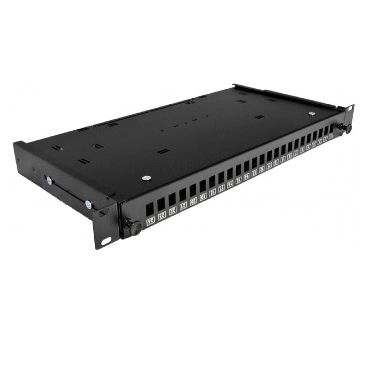 ODF панель 24 порта под 24 адаптера SC Simplex/LC Duplex, пустая, 1U, каб.вводы для 6xPG13.5 + 6xPG11, черная, Украина 256_256.jpg