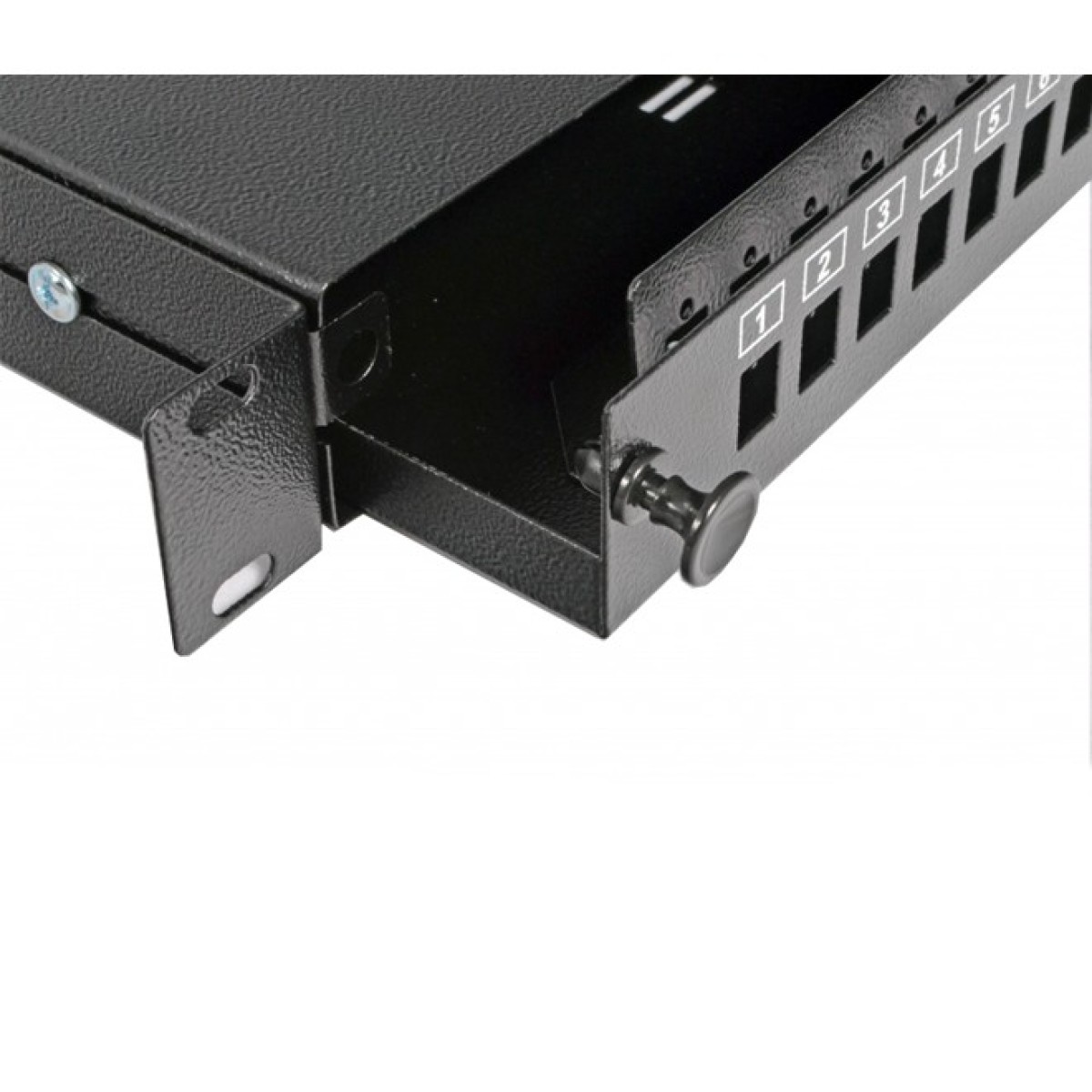 ODF панель 24 порта под 24 адаптера SC Simplex/LC Duplex, пустая, 1U, каб.вводы для 6xPG13.5 + 6xPG11, черная, Украина 98_98.jpg - фото 3