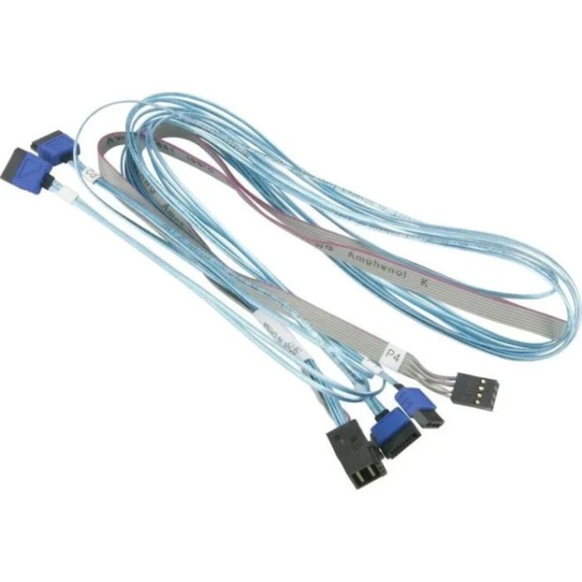 Кабель для передачи данных MiniSAS HD (SFF-8643) to 4xSATA 0.9/0,75m w/Sideband Supermicro (CBL-SAST-0699) 256_256.jpg