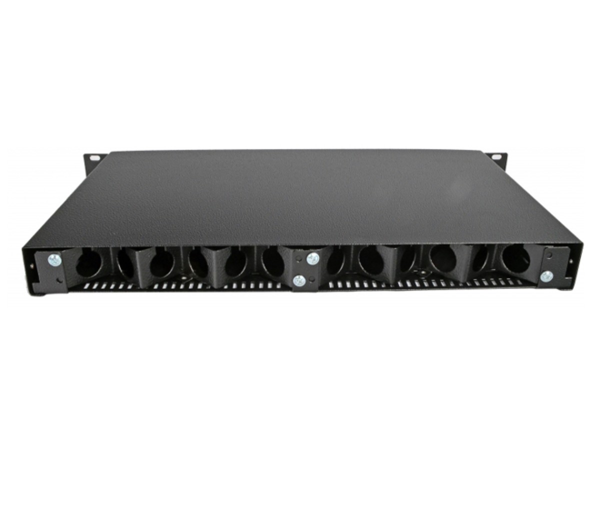 ODF панель 24 порта под 24 адаптера SC Simplex/LC Duplex, пустая, 1U, каб.вводы для 6xPG13.5 + 6xPG11, черная, Украина 98_85.jpg - фото 4