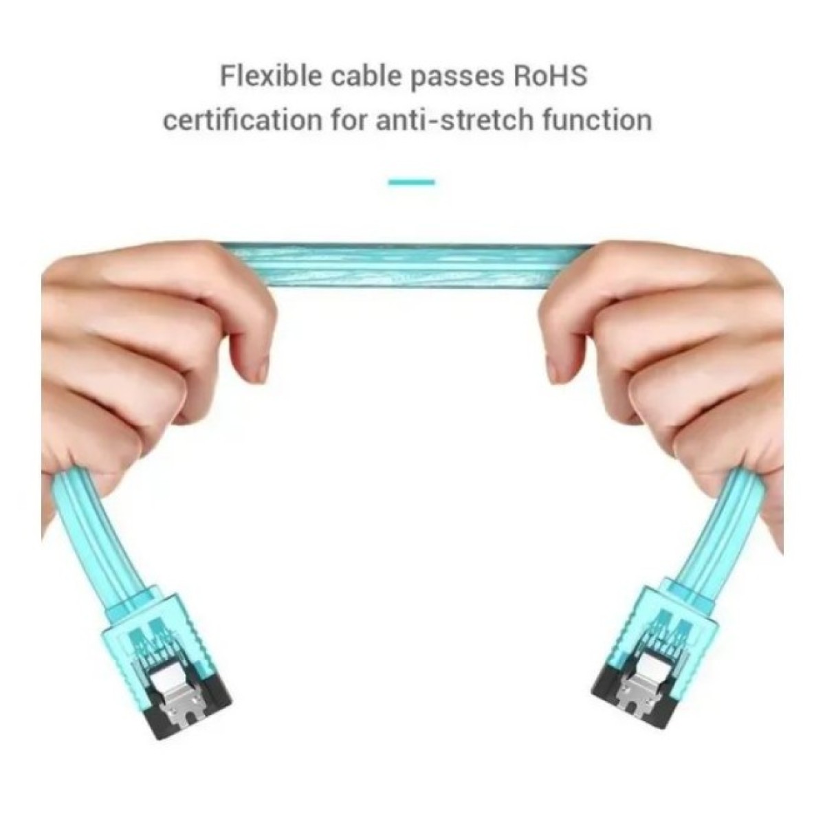 Кабель для передачи данных SATA 3.0 7pin F/F 0.5m L Blue Vention (KDDSD) 98_98.jpg - фото 3