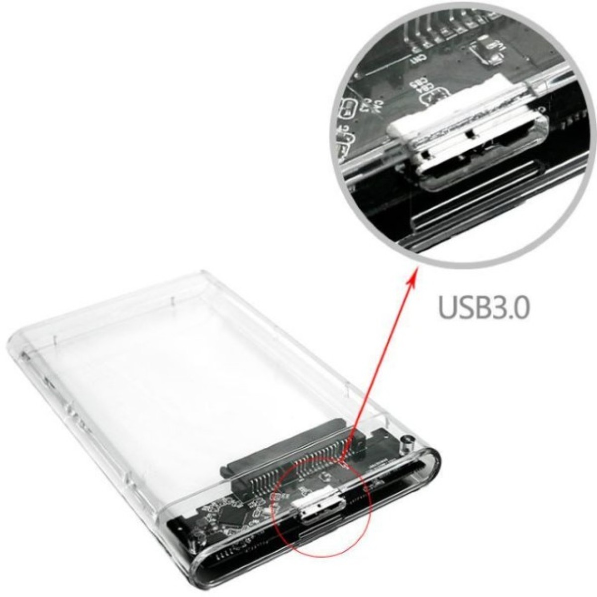 Кишеня зовнішня Dynamode 2.5" SATA HDD/SSD USB 3.0 Transparent (DM-CAD-25316) 98_98.jpg - фото 2
