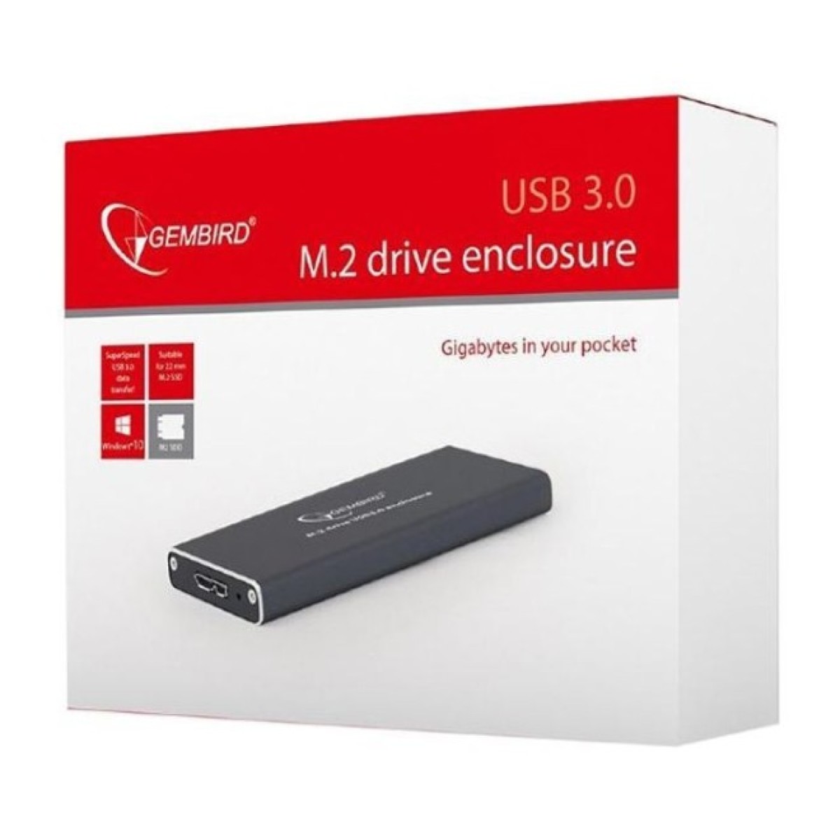 Кишеня зовнішня Gembird M.2 (NGFF), USB3.0, черный (EE2280-U3C-01) 98_98.jpg - фото 2