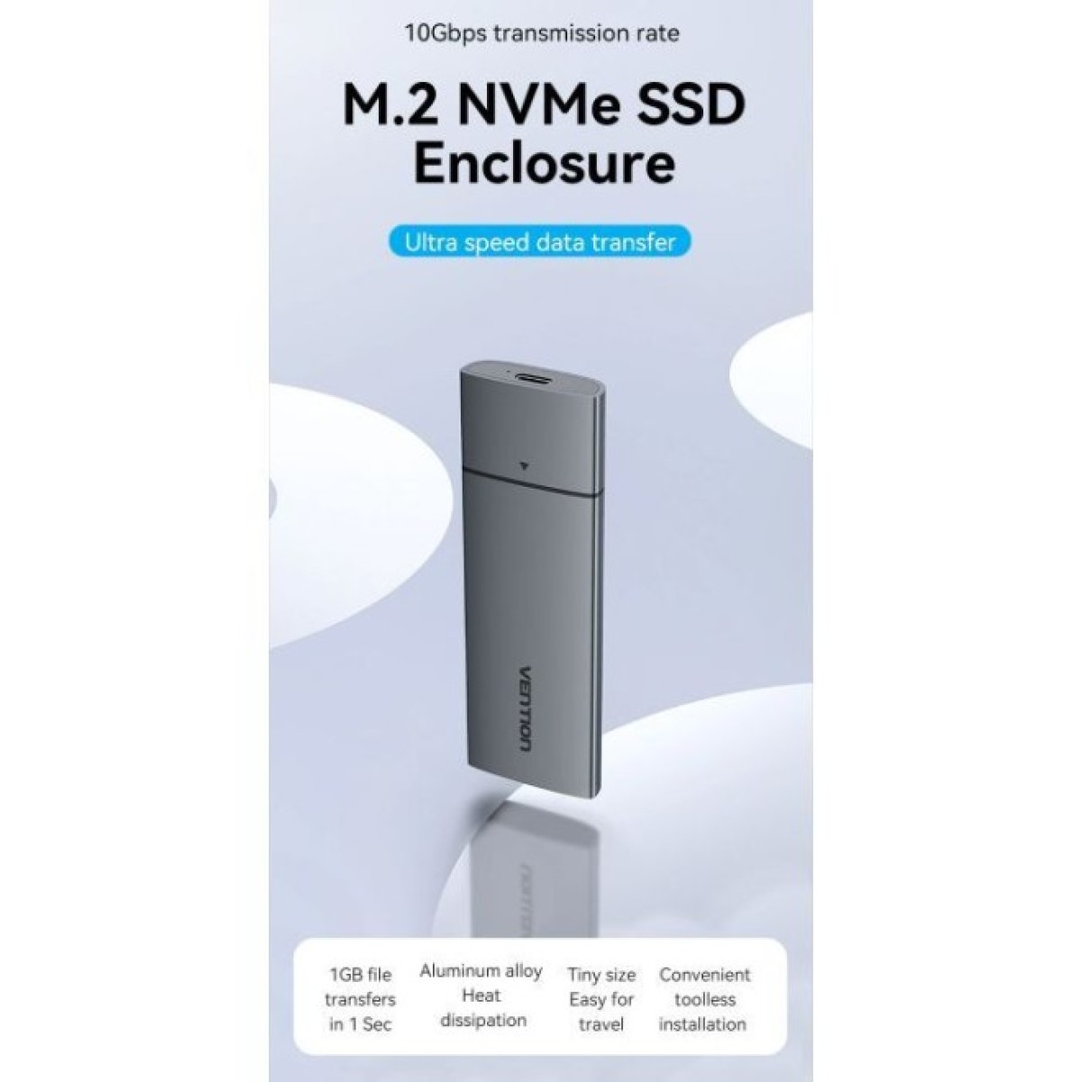 Кишеня зовнішня Vention SSD M.2 (NVME) M-key USB Type-C 3.2 gray (KPGH0) 98_98.jpg - фото 3